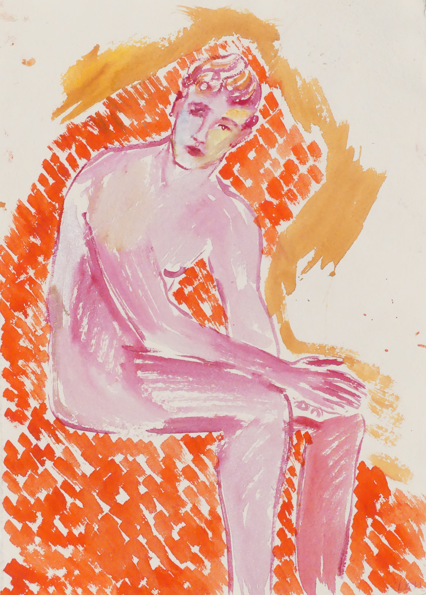 Luke Edward Hall, Pink Figure, 2023