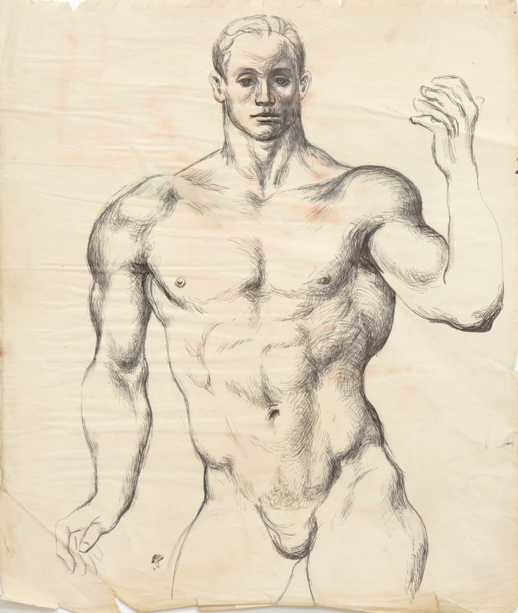 Bernard Perlin Muscular Male Nude, c.1940's