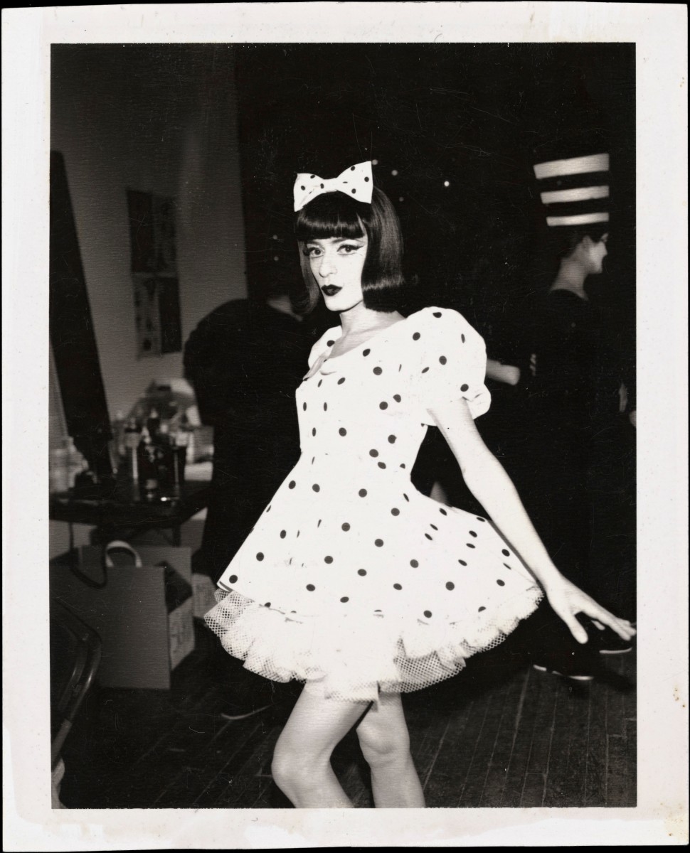 Woman in polka dot dress by Gail Thacker