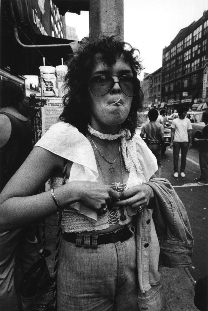 Woman smoking by Len Speier