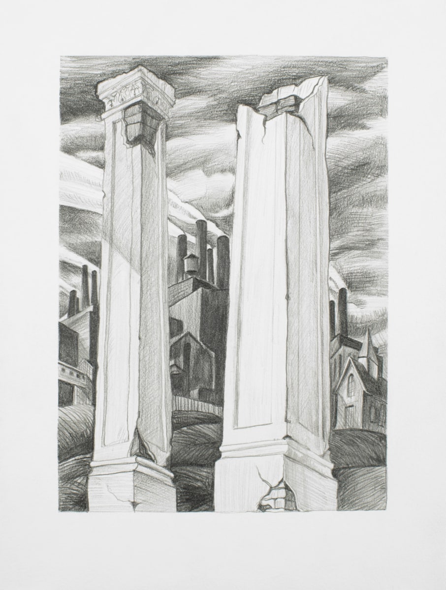 Ken Gonzales-Day, Untitled (After Harry Sternberg, Southern Holiday, 1935), 2021, Archival ink and pencil on Arches BFK Rives, 15 x 11 in.