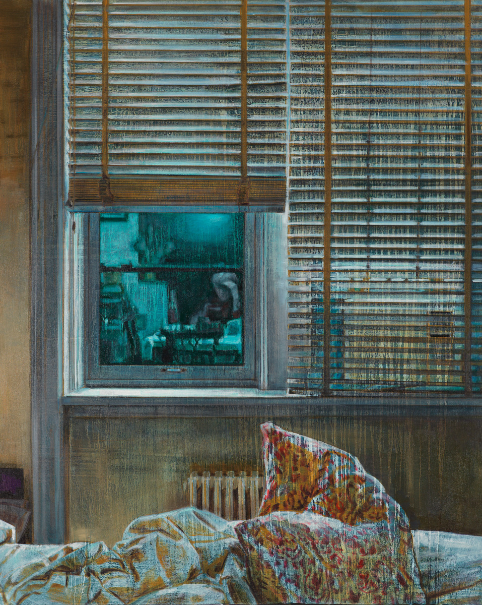 Laura Karetzky, Stripped (Film Screening), 2021, Oil on panel, 30 x 24 in.