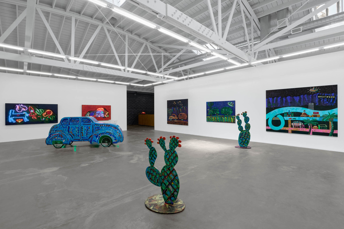 Installation view of&nbsp;Frank Romero: California Dreaming, on view September 13 &ndash; October 25, 2025
