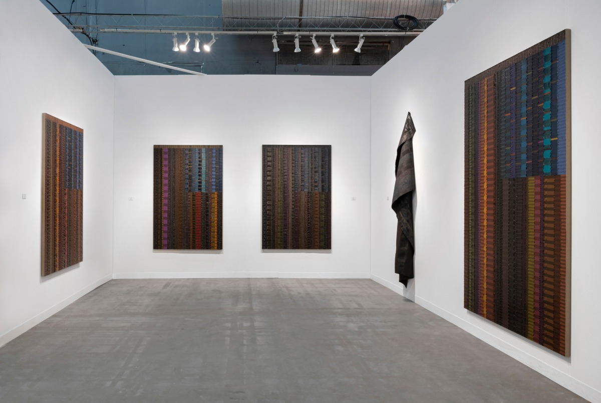 Installation view of June Edmond's booth at The Armory Show