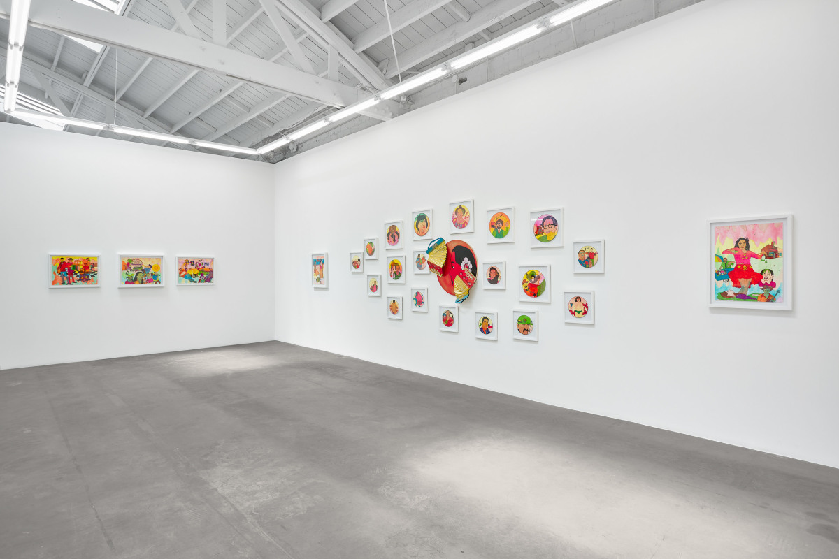 Installation view of KARLA DIAZ: Mujer Valiente y Los Diablitos (Brave Woman and The Little Devils), April 27 - May 8, 2024