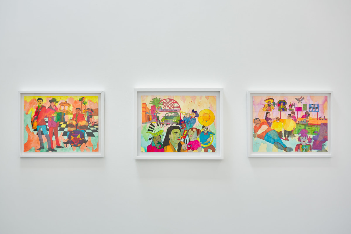 Installation view of KARLA DIAZ: Mujer Valiente y Los Diablitos (Brave Woman and The Little Devils), April 27 - May 8, 2024