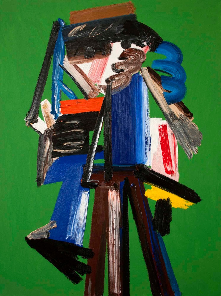 Erik Olson  Man Smoking, 2017 Oil on canvas 48 x 36 in.