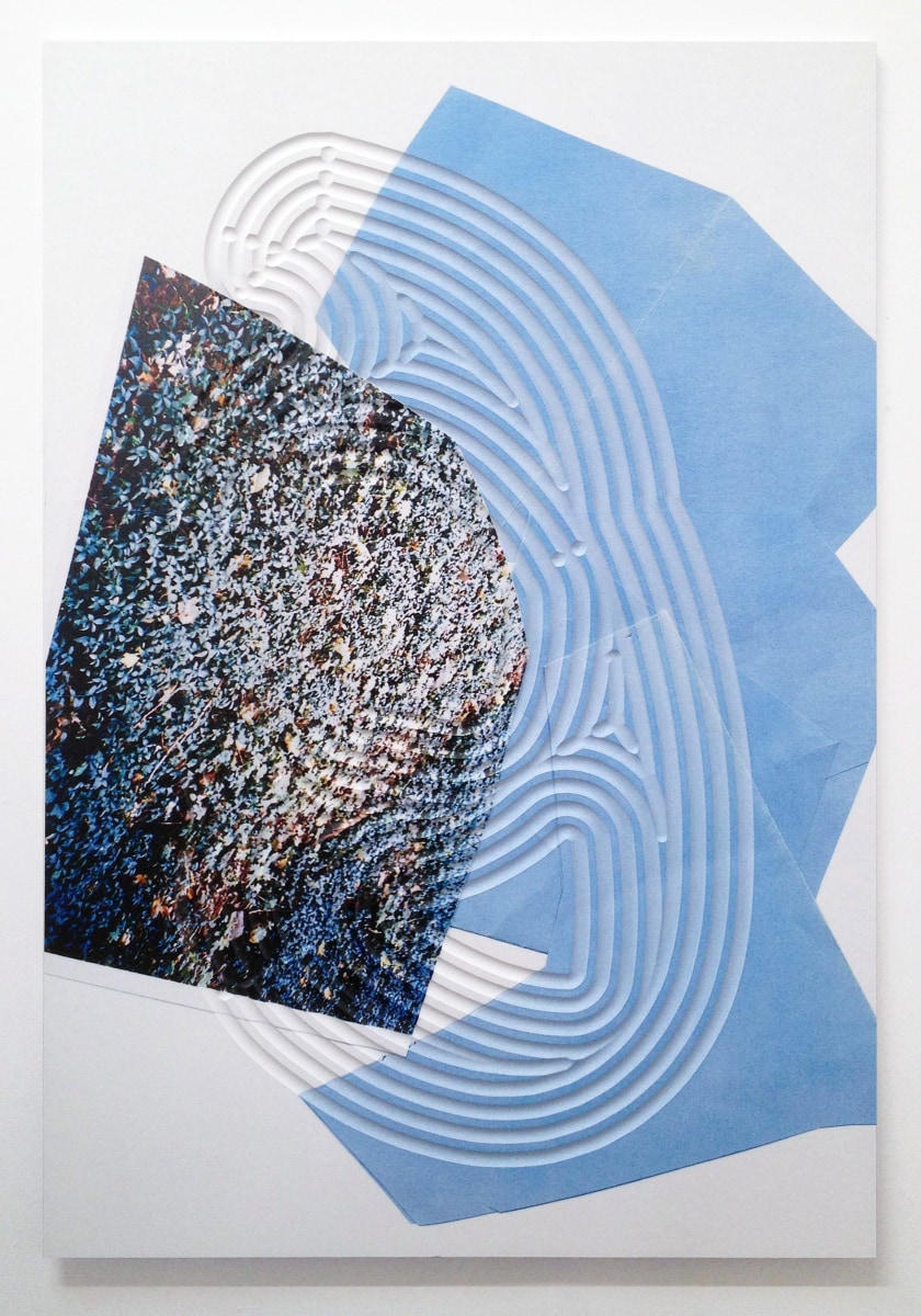 Kate Bonner, "Diagonal Space," 2015, Acrylic ink, digital pigment print on MDF panel, 45 x 30 inches