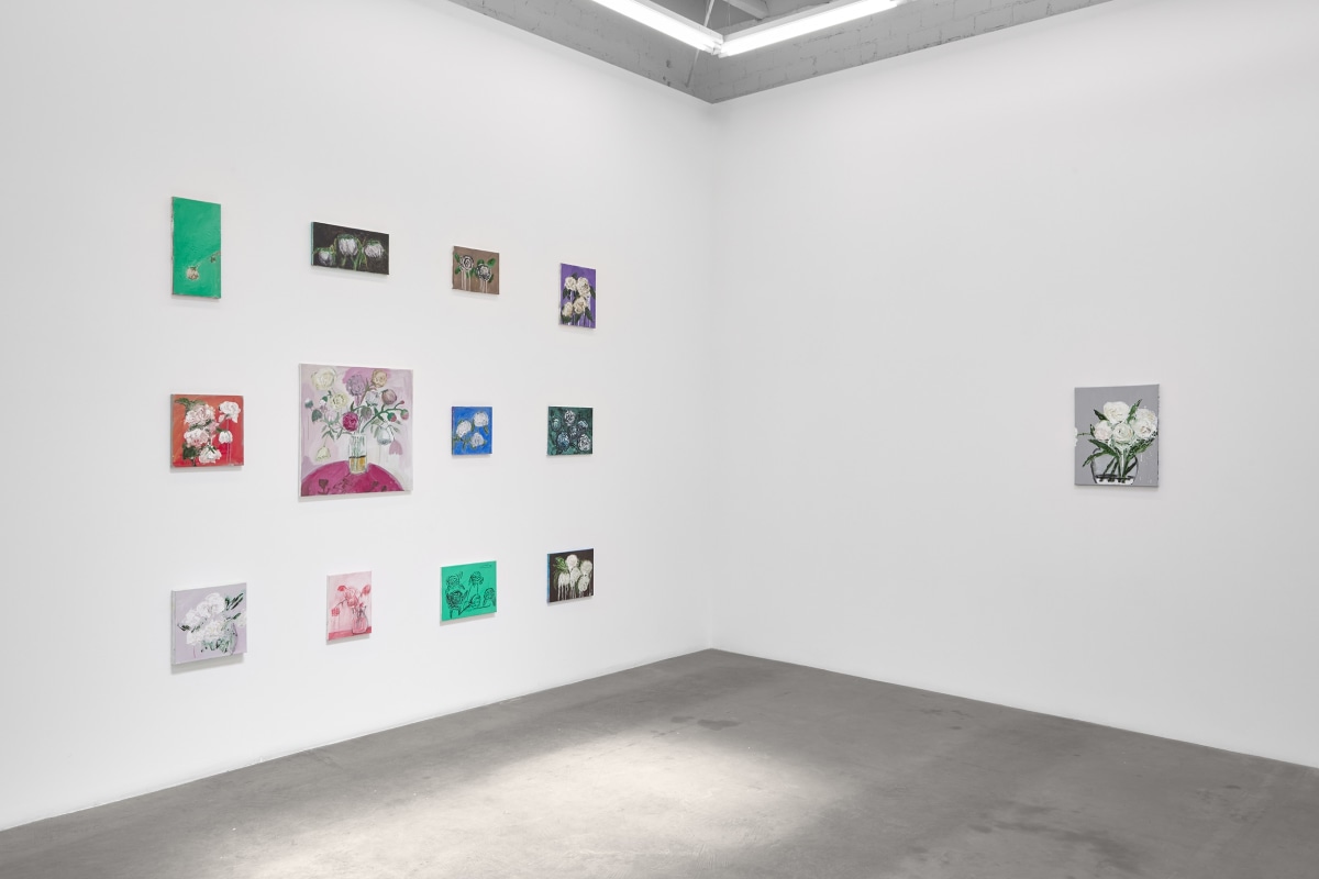 Installation view of&nbsp;Aaron Maier-Carretero:&nbsp;a hundred peonies, on view September 2 - October 28, 2023