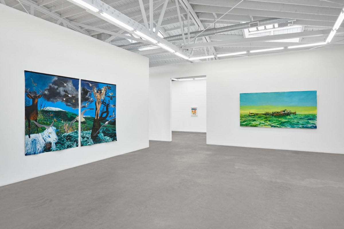 Installation view of JOHN VALADEZ: Chaos Anime, on view February April 27 - June 8, 2024
