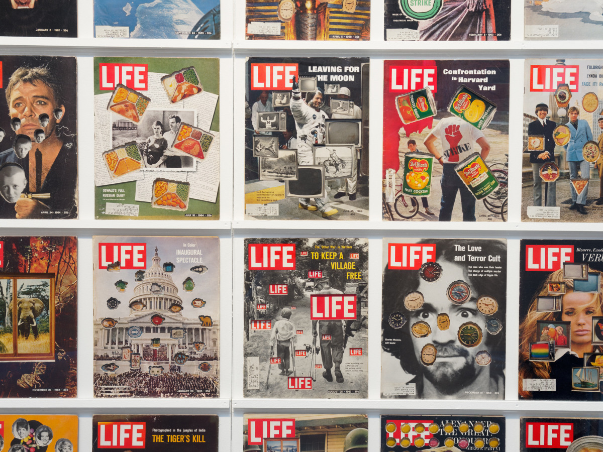 Installation view of DENNIS KOCH: Beyond the Funny Farm! Crypto-K, Cutouts, Cut-ups, Copies, Mirrors, Membranes, and Temporal Algorithms