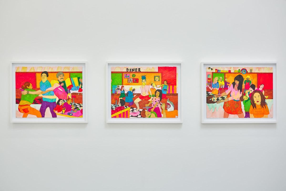 Installation view of KARLA DIAZ: Mujer Valiente y Los Diablitos (Brave Woman and The Little Devils), April 27 - May 8, 2024