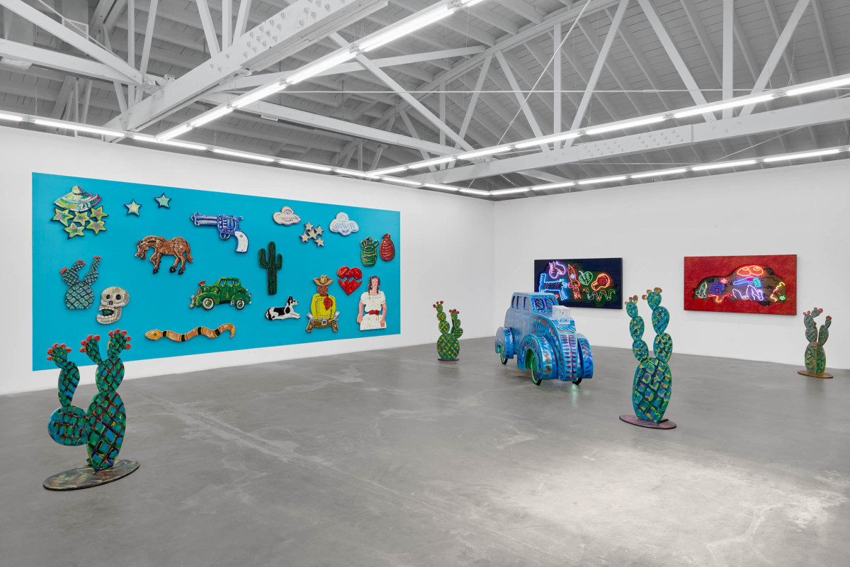 Installation view of&nbsp;Frank Romero: California Dreaming, on view September 13 &ndash; October 25, 2025