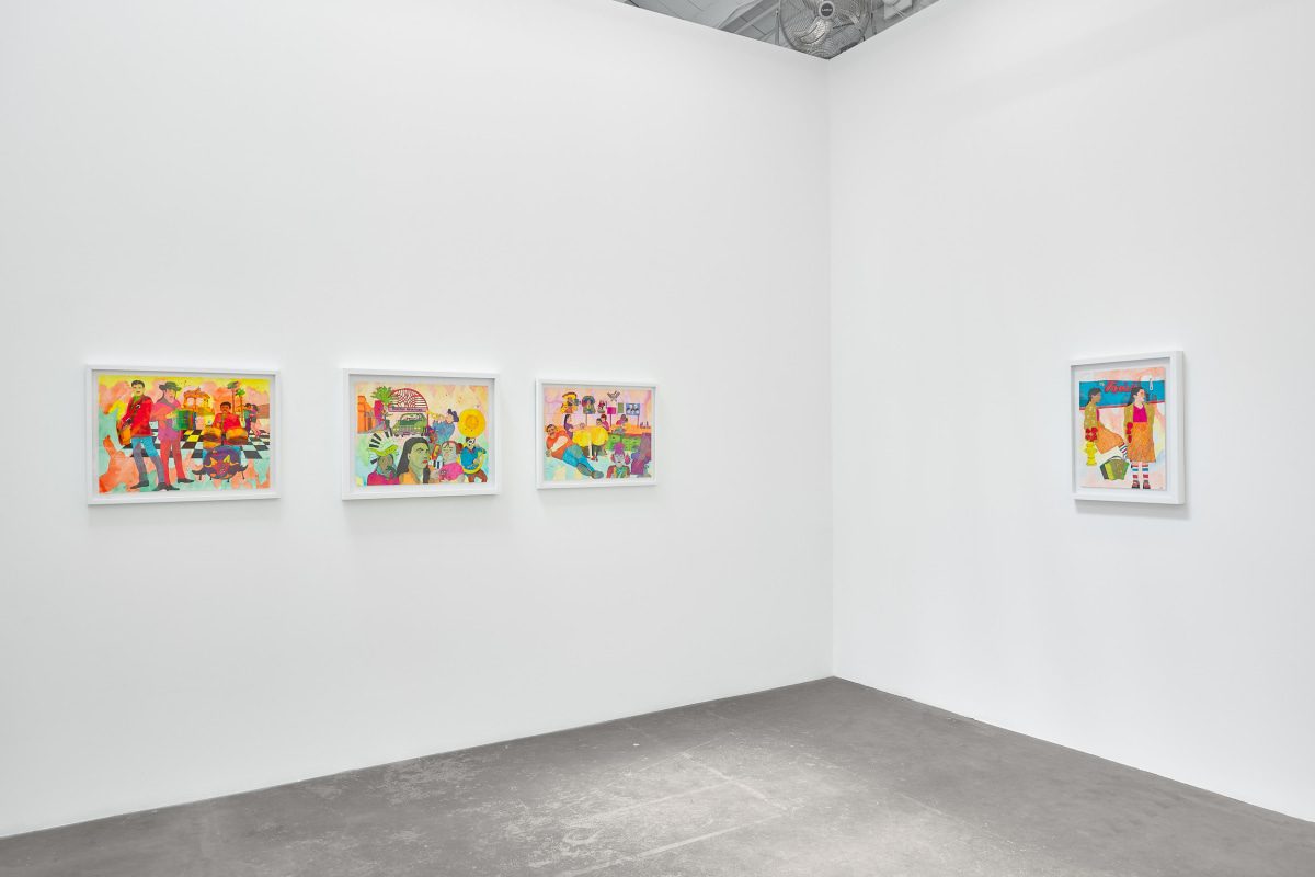 Installation view of KARLA DIAZ: Mujer Valiente y Los Diablitos (Brave Woman and The Little Devils), April 27 - May 8, 2024