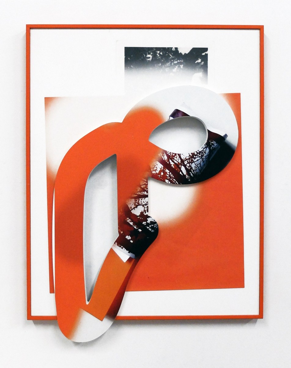 Kate Bonner, "Collapsing space," 2016, Acrylic ink and paint on panel, 33 x 24 x 3 inches