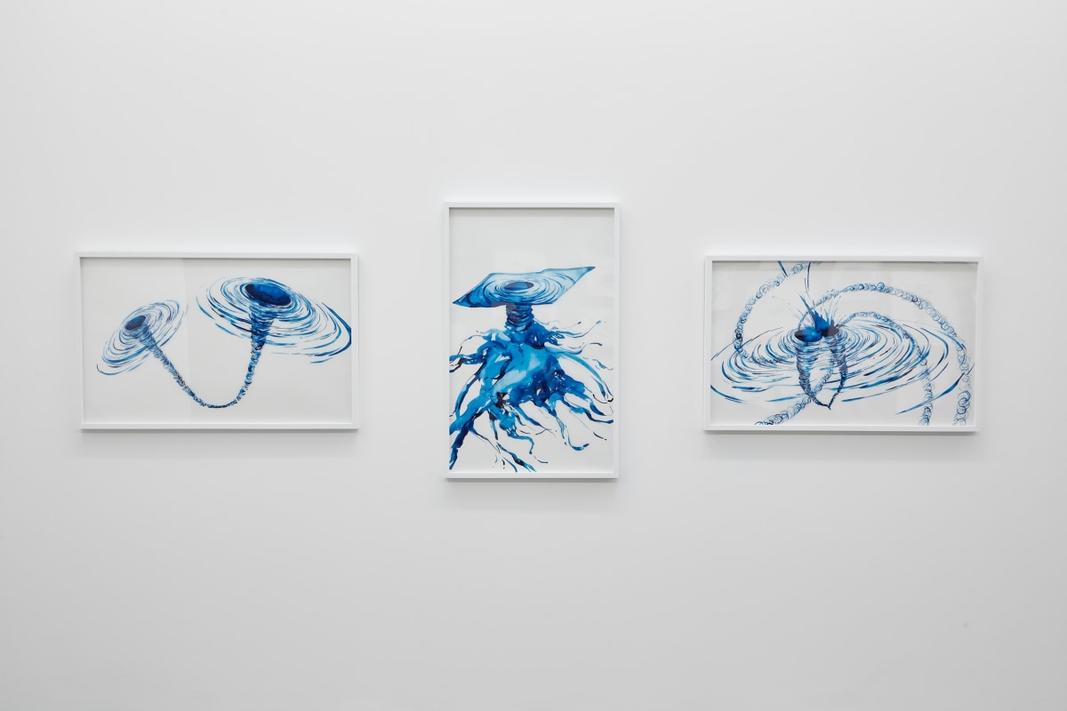 Installation view of Lia Halloran: Warped Side, on view from November 4 - December 22, 2023