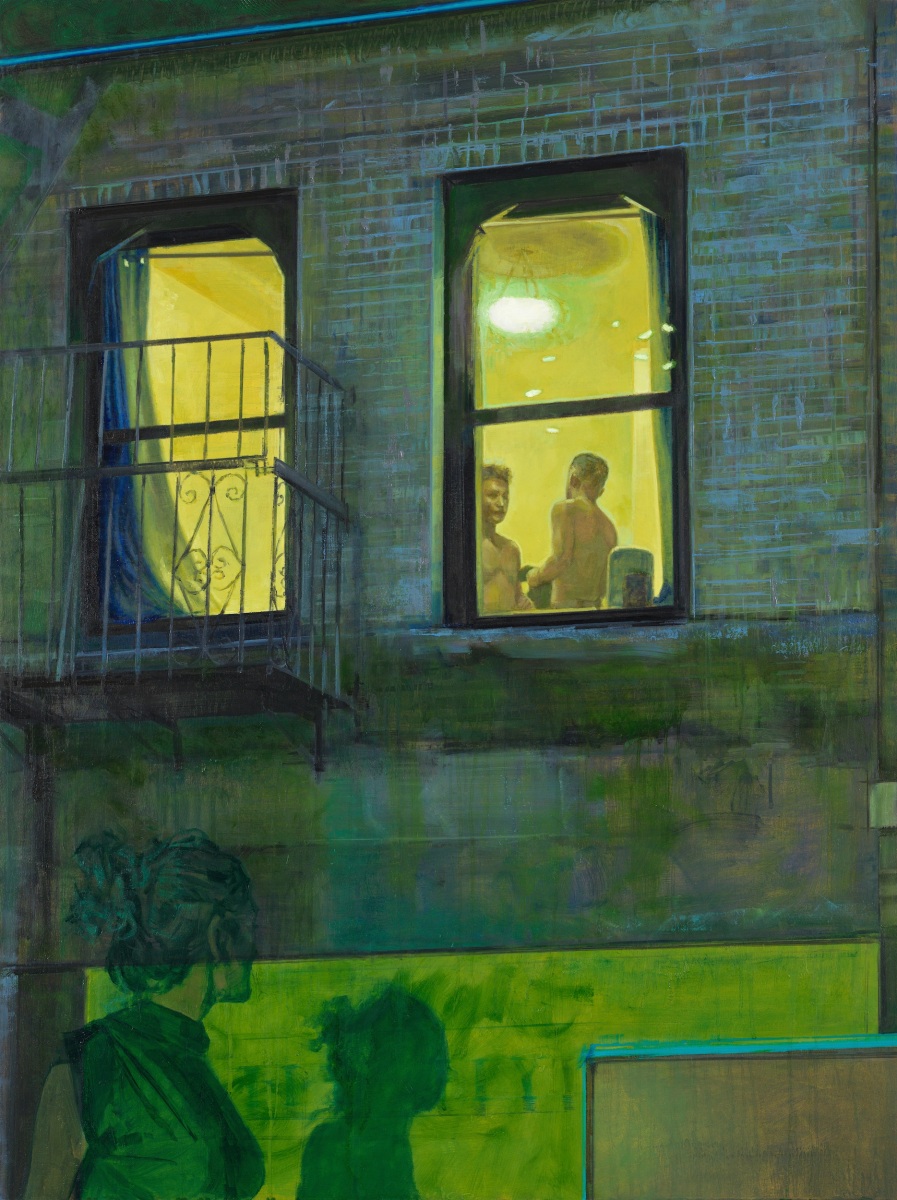 Laura Karetzky, Night Hawks, 2022, Oil on panel, 48 x 36 in.