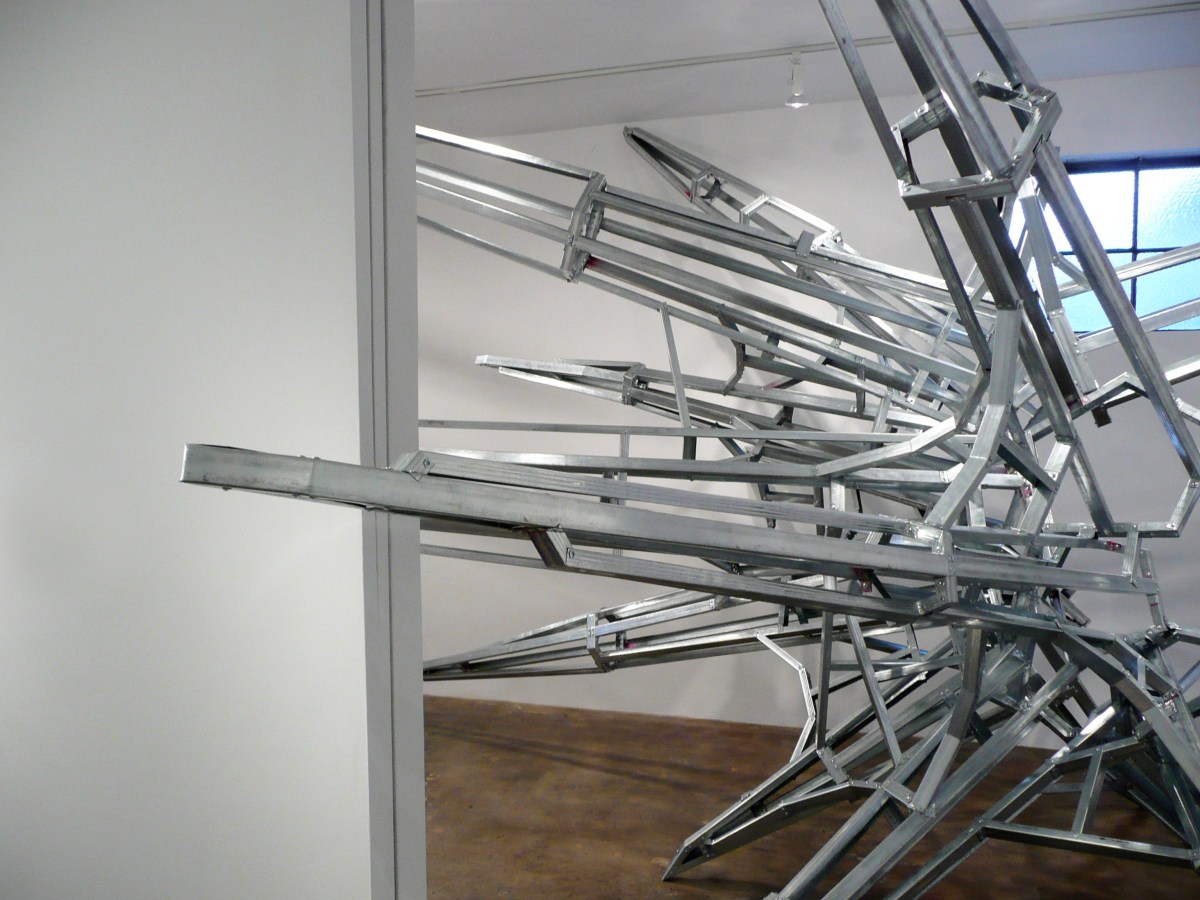 Installation View of Daniel Ruanova's DEFEND: SECURITY | Constructs of a People Fearing Society.