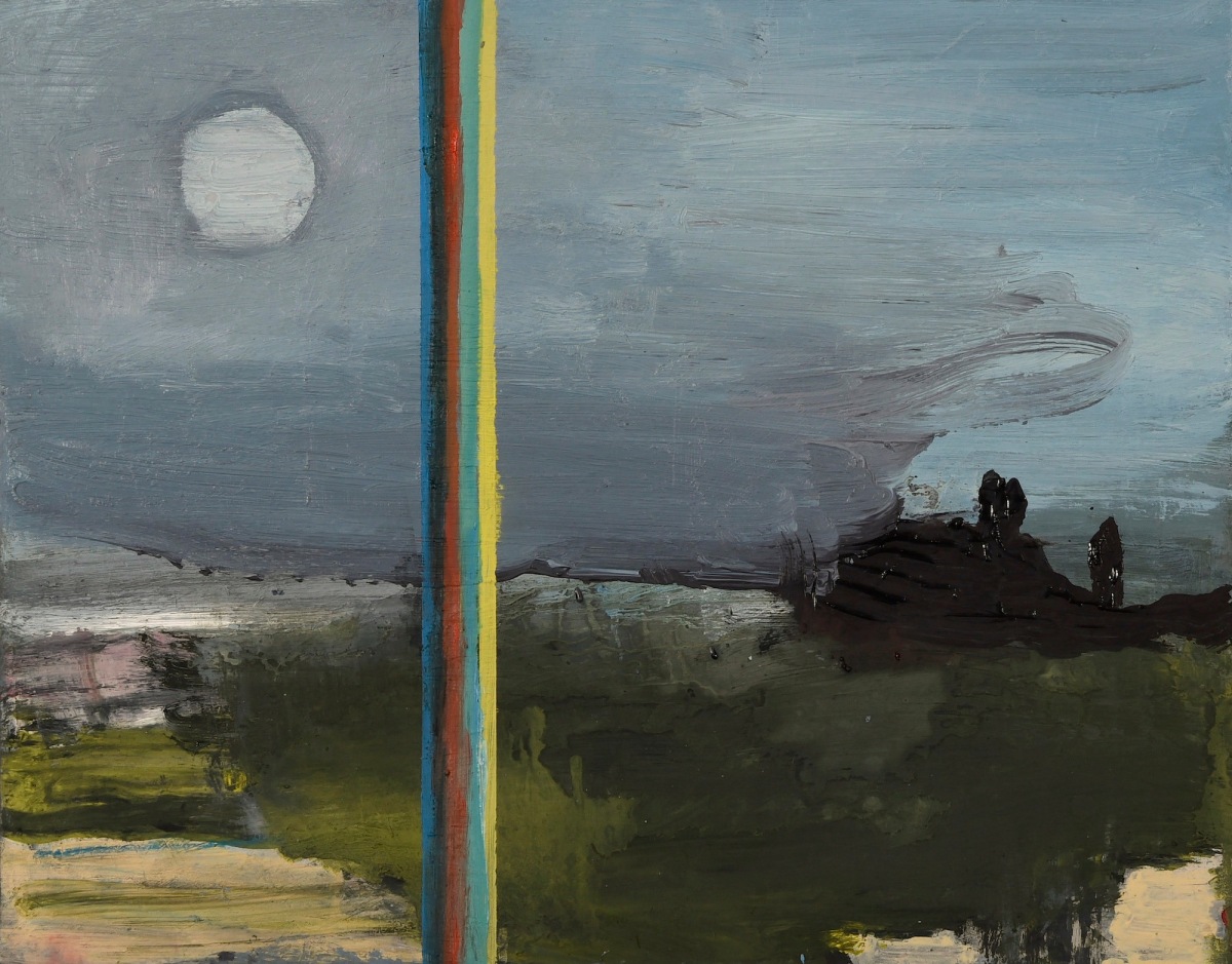 Roya Farassat, Many Moons Ago, 2018, Oil on gessobord, 11 x 14 in.