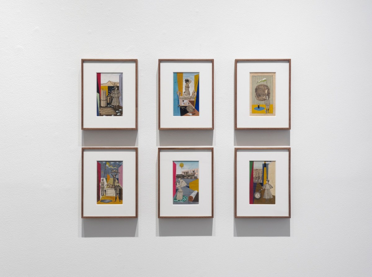 Installation view of Something Else: The Collages of Nathan Gluck