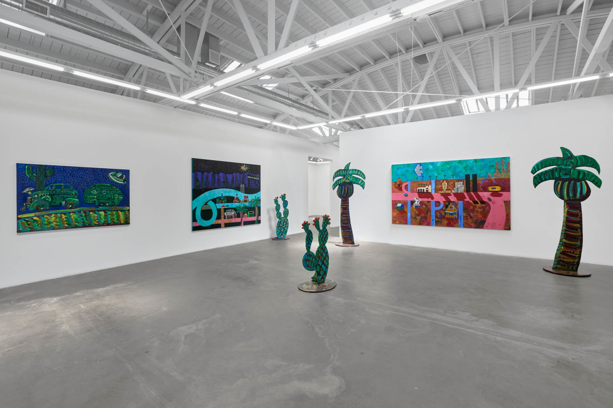 Installation view of&nbsp;Frank Romero: California Dreaming, on view September 13 &ndash; October 25, 2025