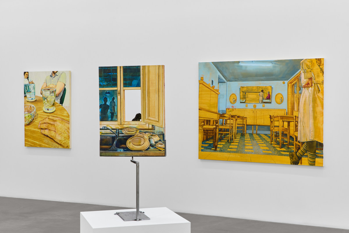 Installation view of LAURA KARETZKY: Liar, Liar, on view April 19 – May 31, 2025