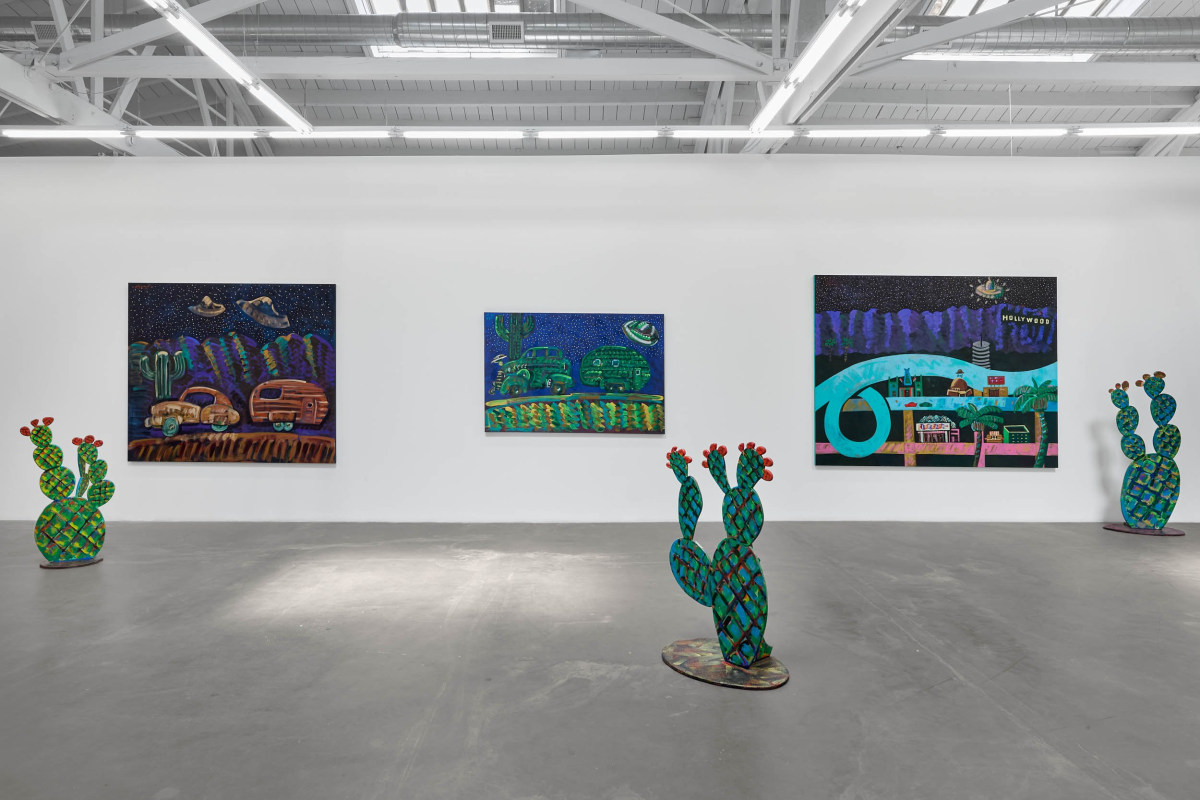 Installation view of&nbsp;Frank Romero: California Dreaming, on view September 13 &ndash; October 25, 2025