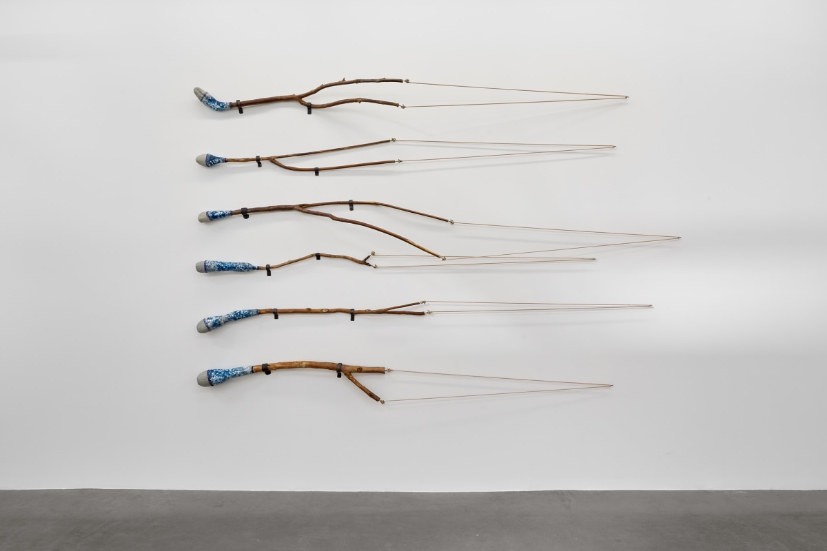 Installation view of GRISELDA ROSAS: Donde pasó antes (Where it happened before), on view from January 13 to February 17, 2024