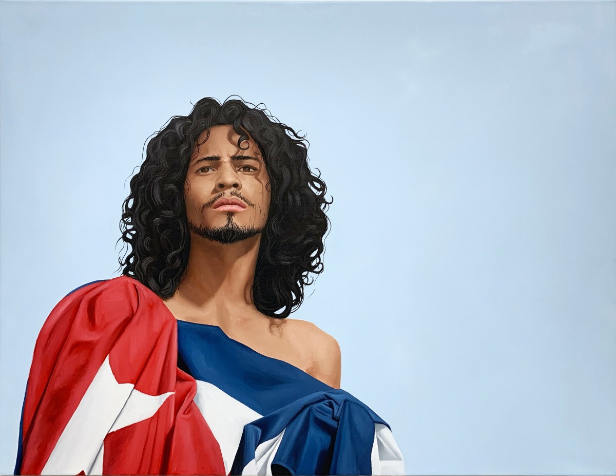 Gabriel Sanchez, Libertad, 2021, Oil on canvas, 35 x 44 in.