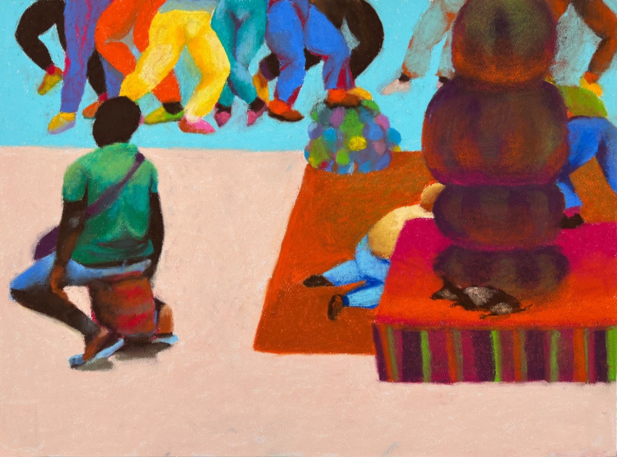 Lavi Daniel, A Vibrant Unknowing, 2022, Pastel on paper, 10.5 x 14 in.