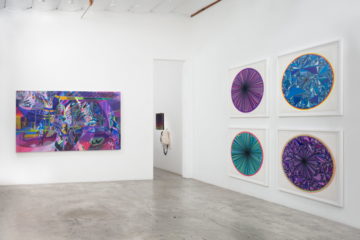 Installation view:  Caitlin Cherry (L), Dennis Koch (R)