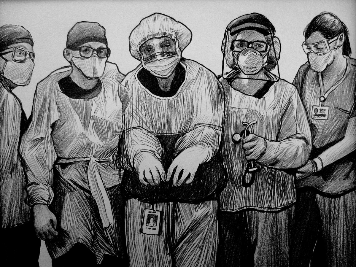 Hugo Crosthwaite A Portrait of Dr. Anthony Fauci, 2022