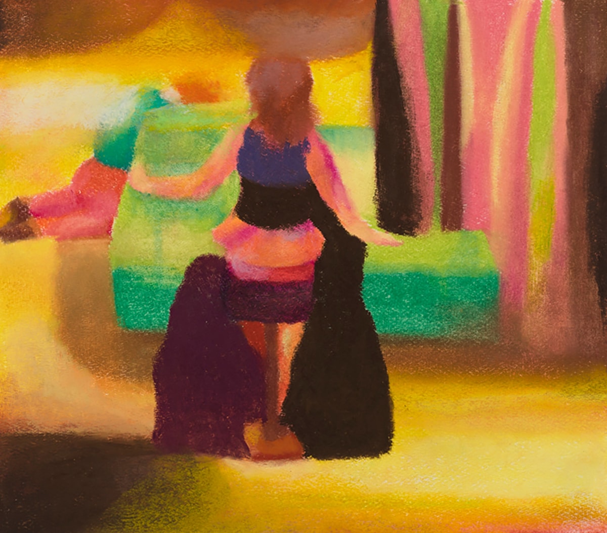Lavi Daniel, Witness, 2022, Pastel on paper, 7.5 x 8.625 in.