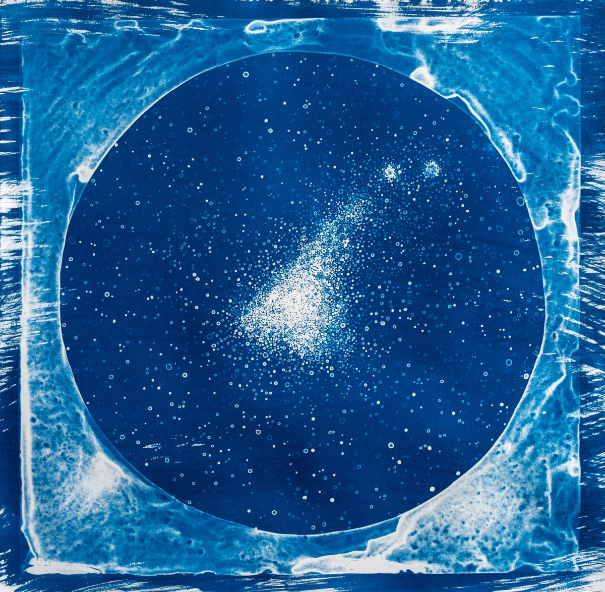 Lia Halloran, Small Magellanic Cloud, 2017, cyanotype print, edition of 25, 15 x 15 in.