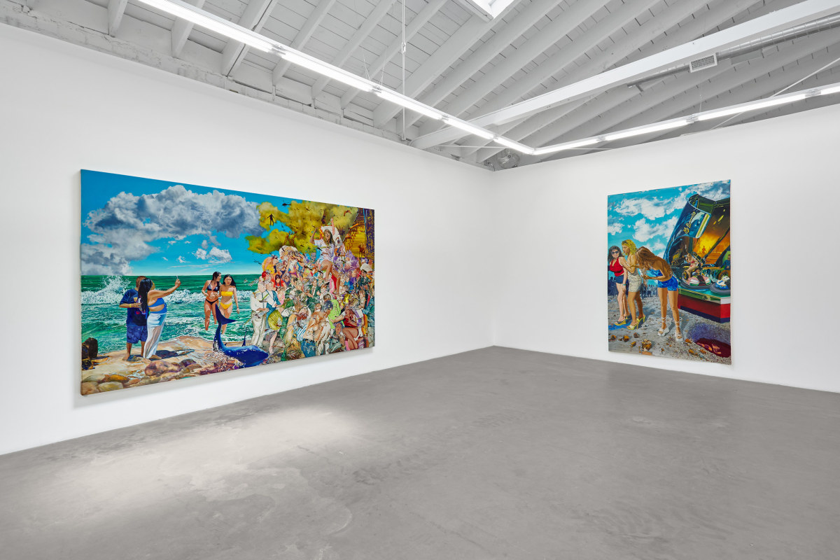 Installation view of JOHN VALADEZ: Chaos Anime, on view February April 27 - June 8, 2024