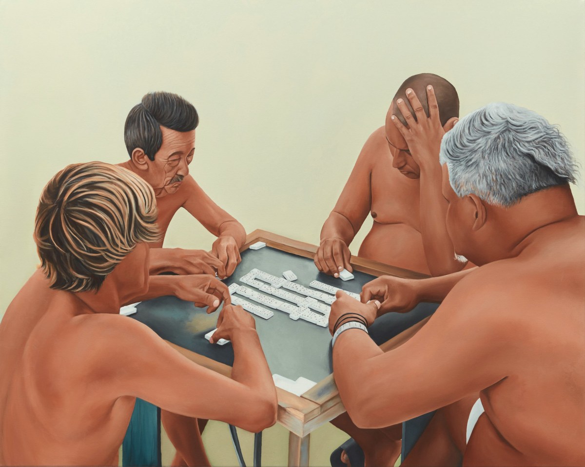 Gabriel Sanchez, Domino, 2020, Oil on canvas, 48 x 60 in.