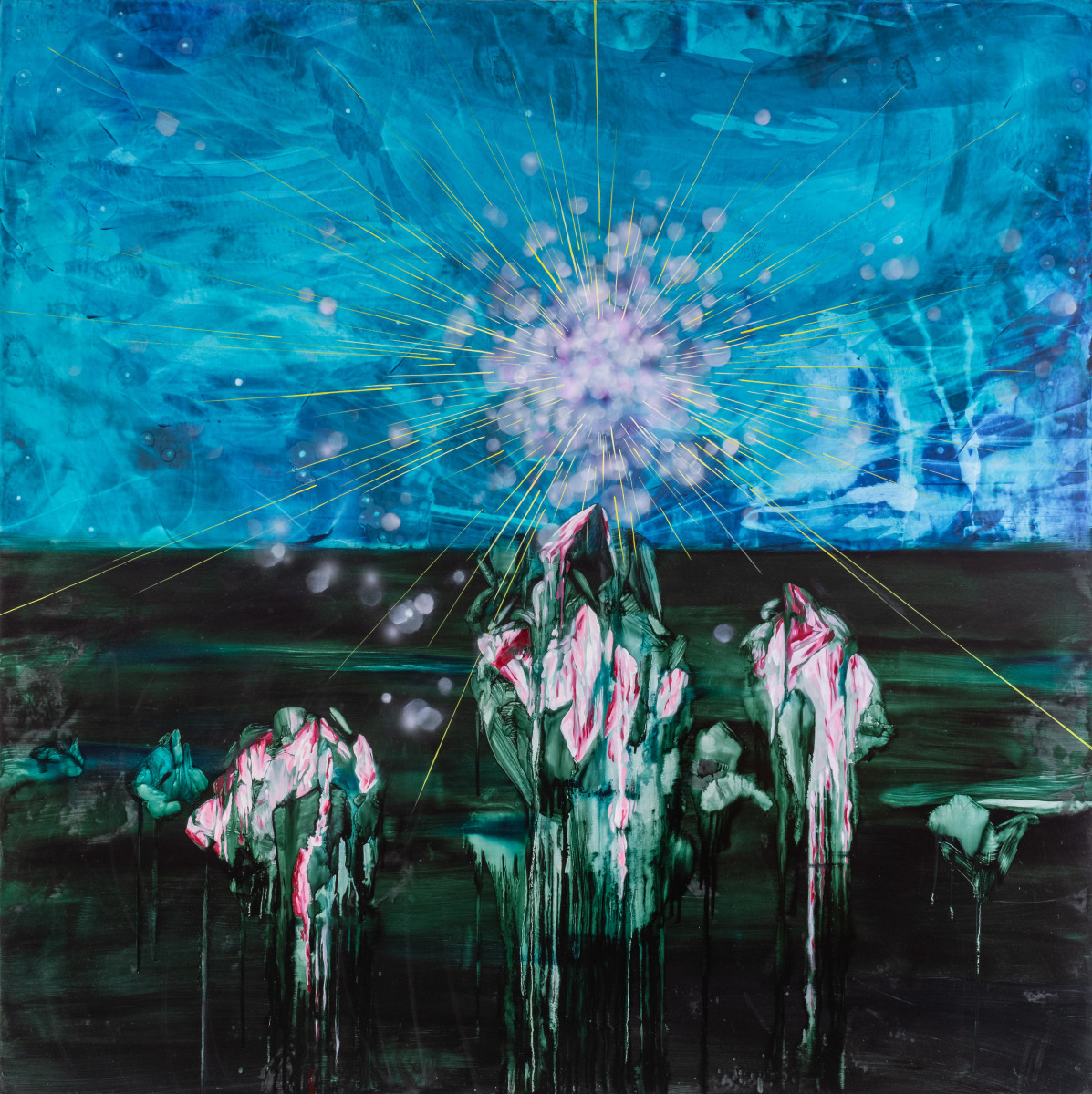 Lia Halloran: Expansion, 2024 Oil on canvas wrapped panel 60 x 60 in (152.4 x 152.4 cm)