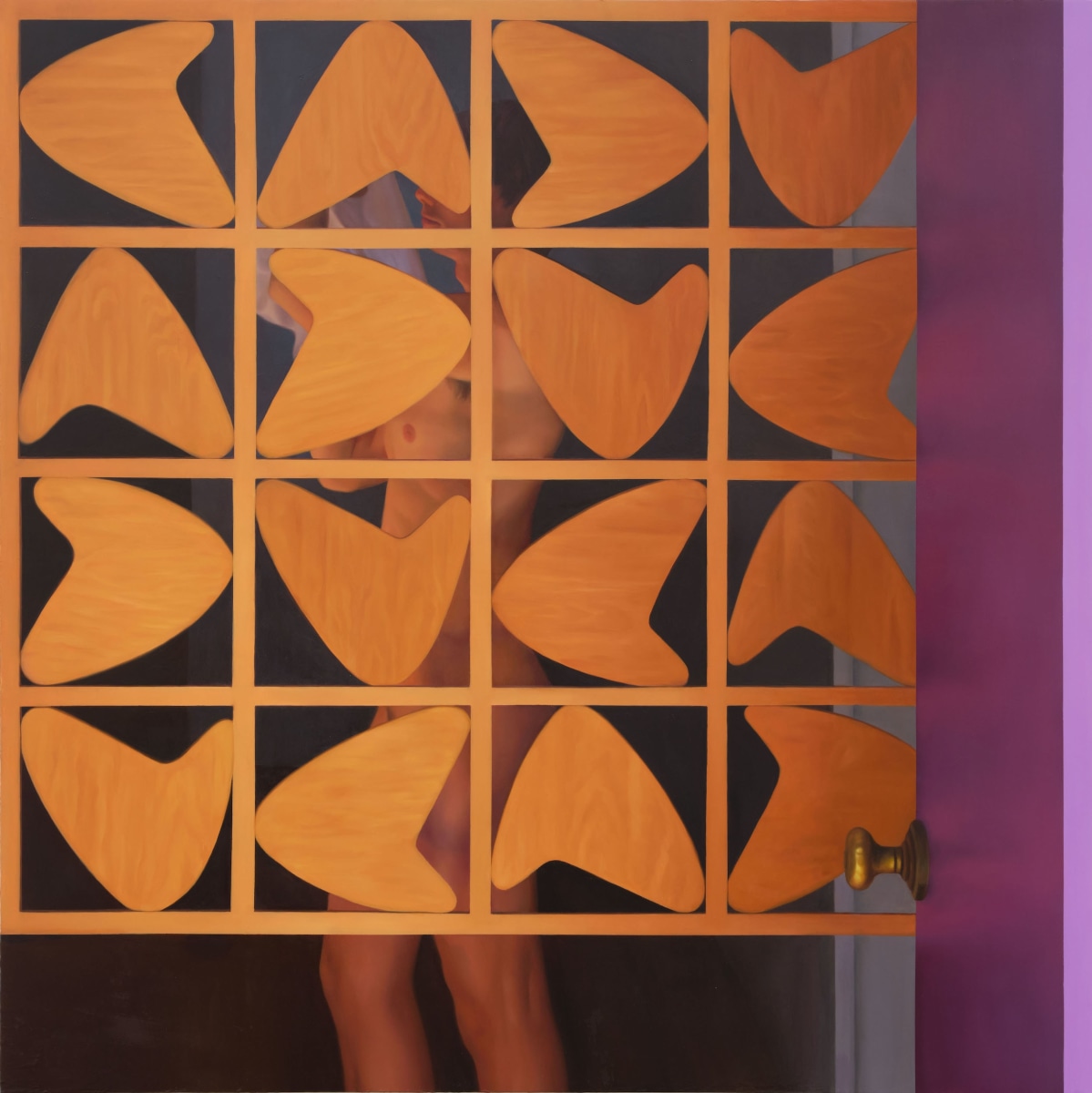 Laura Krifka, Boomerang, 2022, Oil on panel, 36 x 36 in.