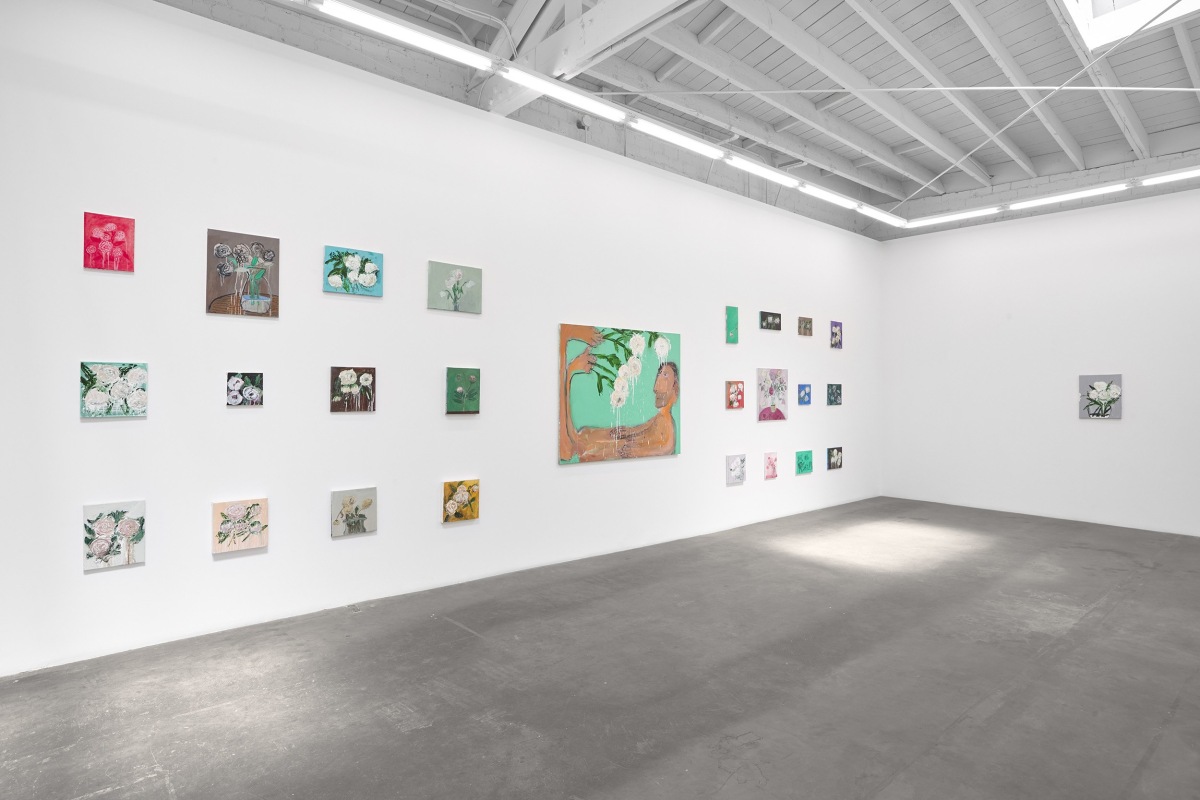 Installation view of&nbsp;Aaron Maier-Carretero:&nbsp;a hundred peonies, on view September 2 - October 28, 2023