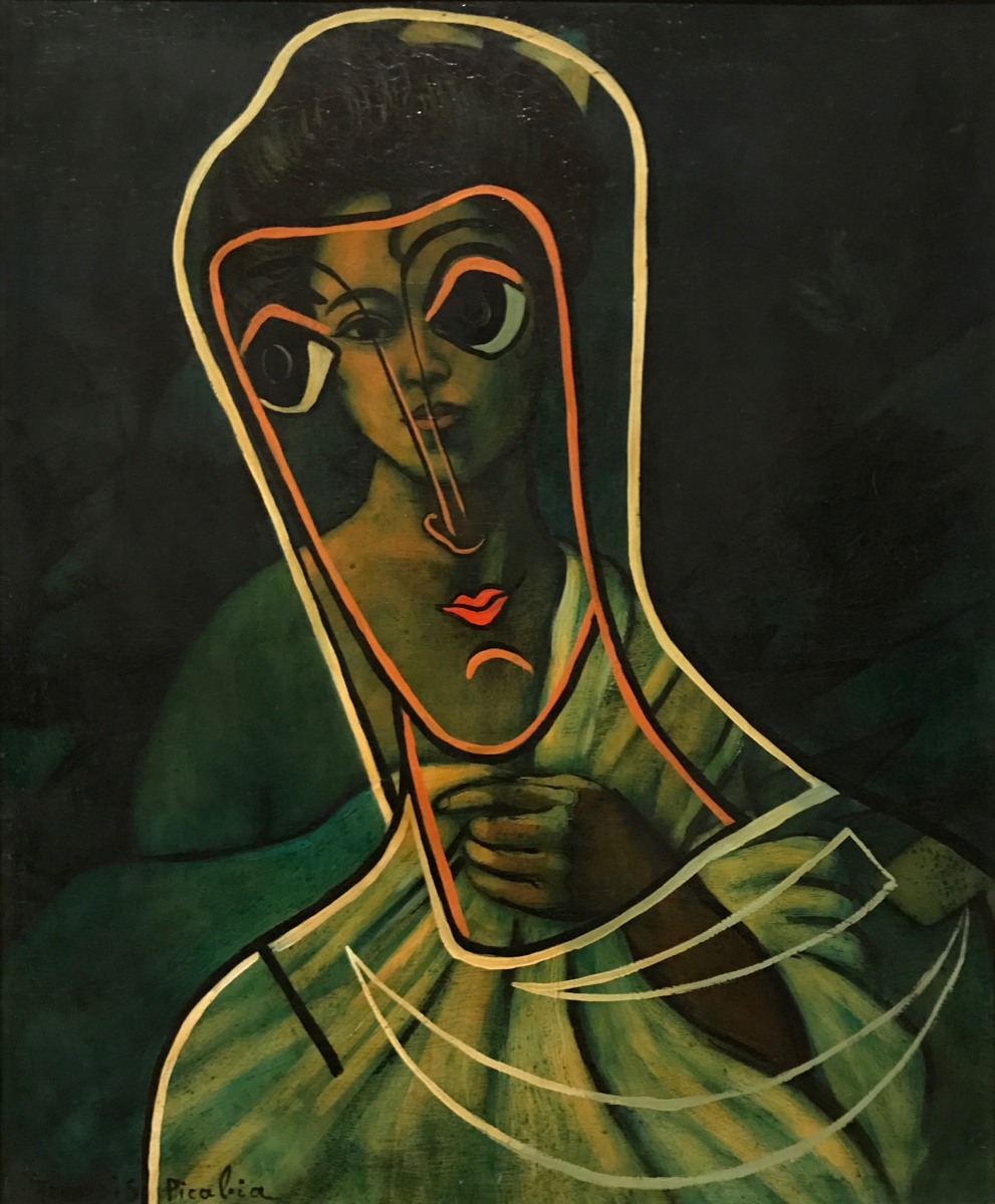 Francis Picabia
Femme et visage (Woman and Face), c. 1935&amp;ndash;38
oil and enamel paint on wood
33 7/16 x 27 9/16 inches
(85 x 70 cm)
Private&amp;nbsp;Collection