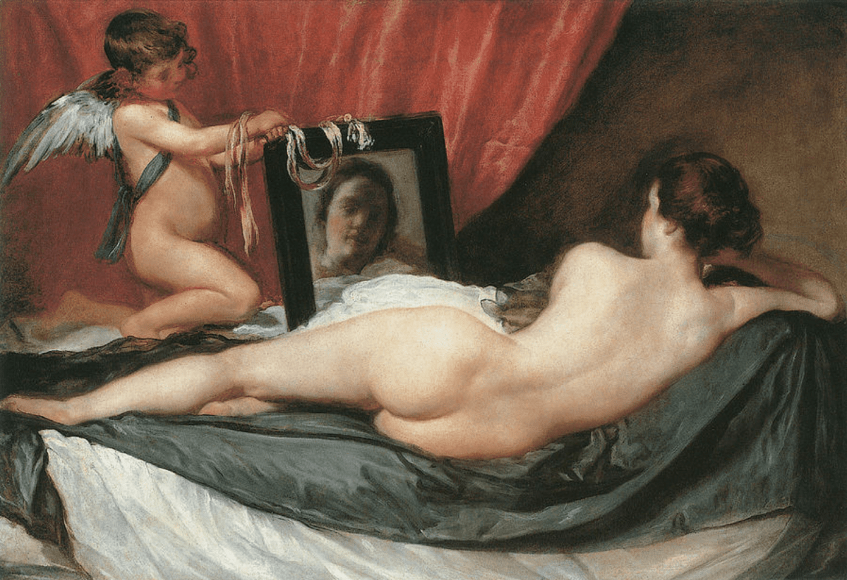 Diego Vel&amp;aacute;zquez
The Rokeby Venus, 1647 &amp;ndash; 1951
oil on canvas
48 1/4&amp;nbsp; x 69 11/16 inches
(122.5 x 177 cm)
Collection of the National Gallery, London