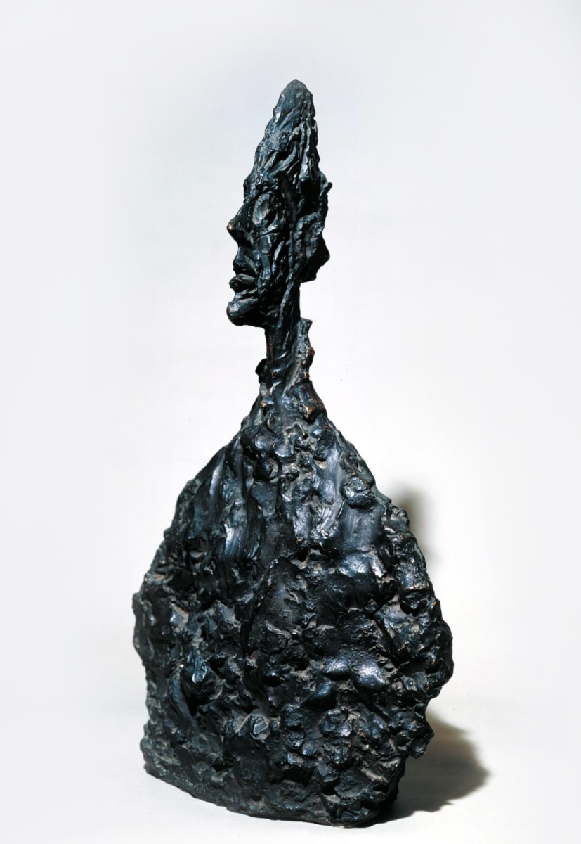 Alberto Giacometti
Buste de Diego, circa&amp;nbsp;1950
bronze
22 1/4&amp;nbsp;x 12 1/2 x 5 3/4 inches
(56.5 x 32 x 14.5 cm)
Collection of Tate, United Kingdom
&amp;copy; The Estate of Alberto Giacometti