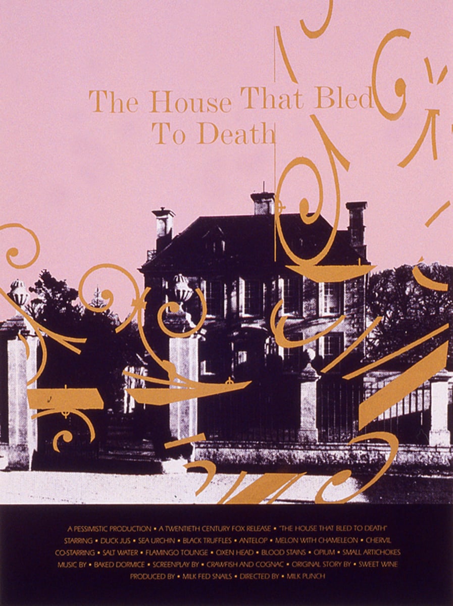 Matthew Brannon

The House That Bled To Death, 2001

silkscreen on paper

24 x 18 inches

61 x 45.7 cm

Edition of 12