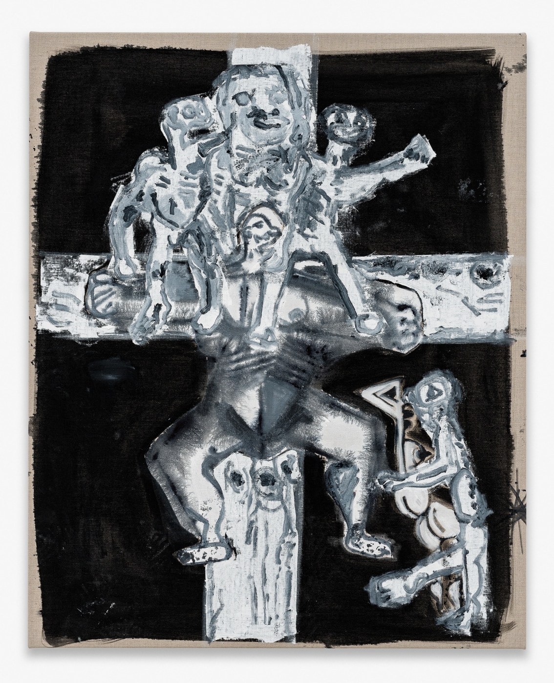 Untitled (Crucifixion),&amp;nbsp;2020
Mixed media on canvas, 114.5 x 92.5 x 3 cm / 45 1/8 x 36 3/8 x 1 1/8 in