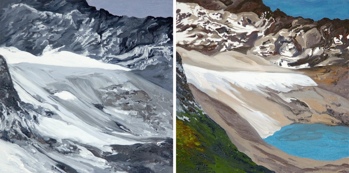 Diane Burko Locks Gallery Arapaho Glacier #1
