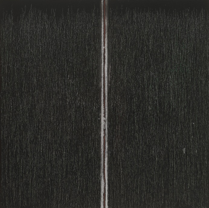Pat Steir Black with Red in the Middle
