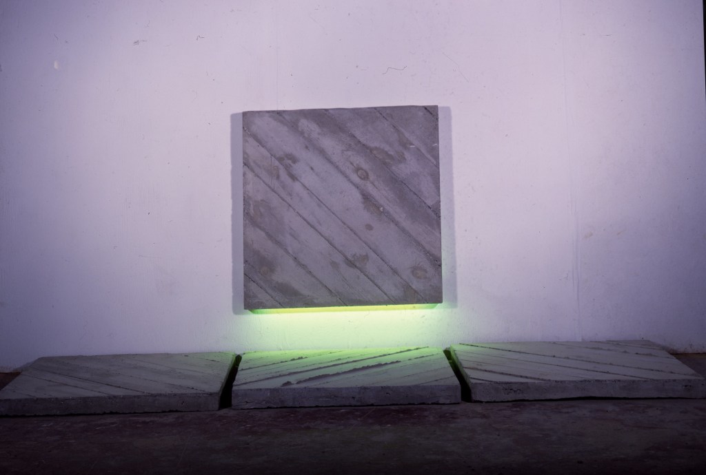 Four Squares with Green Light