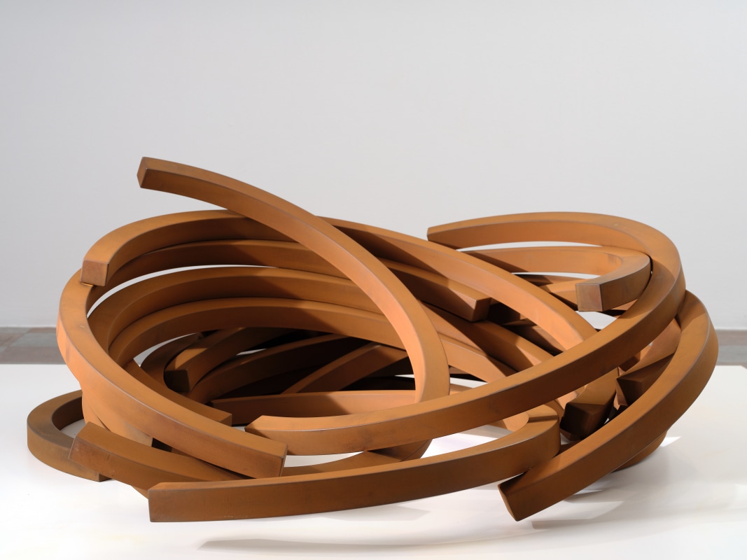 Bernar Venet, Stack: 214.5˚ Arc x 17, 2023