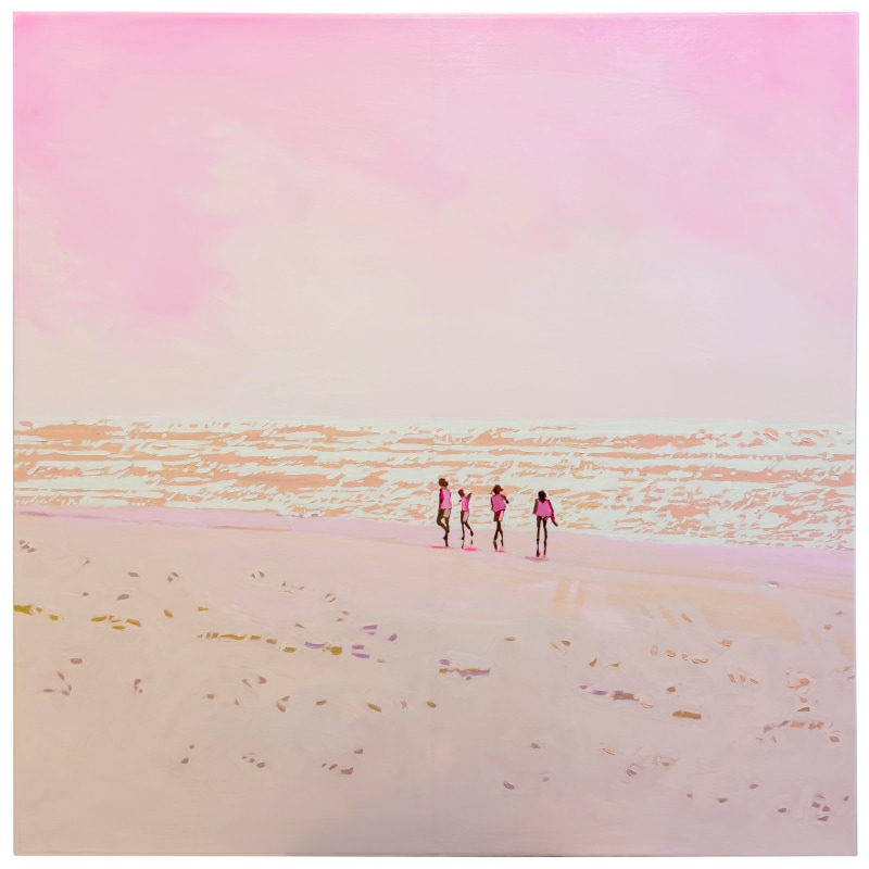 Isca Greenfield-Sanders, Pink Beach (Four Figures), 2024