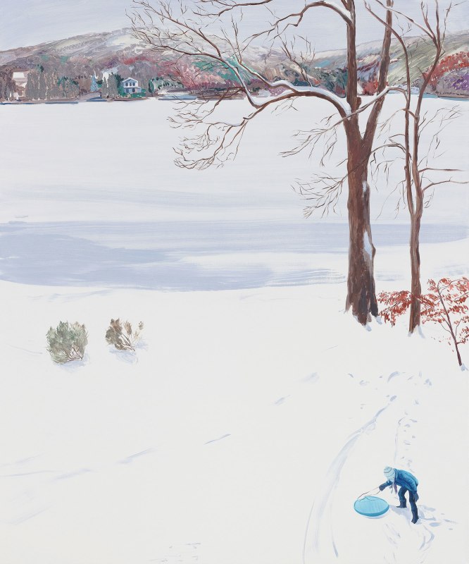 Big Tree, Blue Sled, Sebastian Blanck